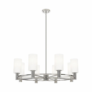 Crown Point - 8 Light Stem Hung Chandelier-10.38 Inch Tall and 32 Inch Wide - 1372623
