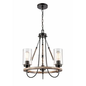 Paladin - 3 Light Mini Chandelier In Farmhouse Style-22.68 Inches Tall and 19.13 Inches Wide - 1289309