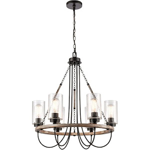 Paladin - 100W 6 LED Chain Hung Chandelier-29.38 Inch Tall and 25 Inch Wide - 1428364
