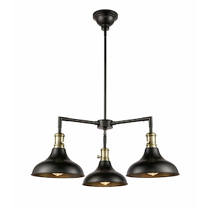 Metro - 3 Light Chandelier In Traditional Style-11.63 Inches Tall and 30 Inches Wide - 1289258