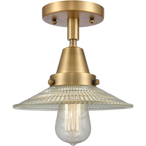 Halophane - 100W 1 LED Semi-Flush Mount-7 Inch Tall and 8.5 Inch Wide - 1423853