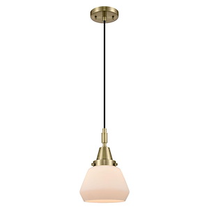 Fulton - 1 Light Cord Hung Mini Pendant-7 Inch Wide and 10.13 Inch Tall - 1372629