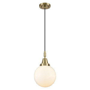 Beacon - 1 Light Cord Hung Mini Pendant-12.63 Inch Tall and 8 Inch Wide - 1372636
