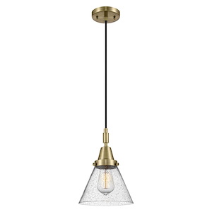Cone - 1 Light Cord Hung Mini Pendant-7.75 Inch Wide and 11.13 Inch Tall - 1372637