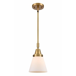 Cone - 1 Light Stem Hung Mini Pendant In Industrial Style-9.13 Inches Tall and 6 Inches Wide - 1289366