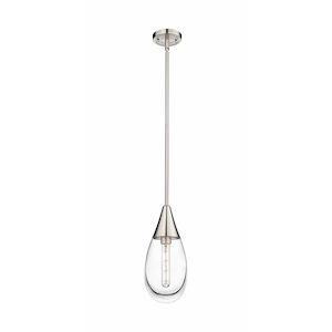 Malone - 1 Light Stem Hung Pendant In Contemporary Style-14.63 Inches Tall and 6 Inches Wide - 1291914