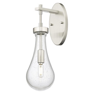 Owego - 1 Light Glass Wall Sconce-16.5 Inch Tall and 5.13 Inch Wide - 1424006
