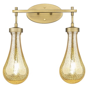 Owego - 2 Light Glass Bath Vanity-16.88 Inch Tall and 16.63 Inch Wide - 1424196