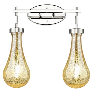 Owego - 2 Light Glass Bath Vanity-16.88 Inch Tall and 16.63 Inch Wide - 1423953