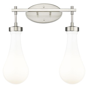 Owego - 2 Light Glass Bath Vanity-16.88 Inch Tall and 16.63 Inch Wide - 1423963