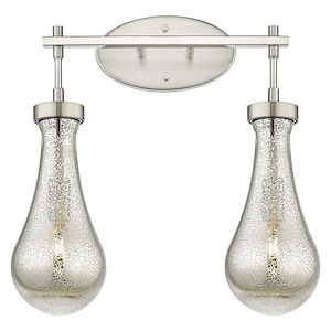 Owego - 2 Light Glass Bath Vanity-16.88 Inch Tall and 16.63 Inch Wide - 1423964