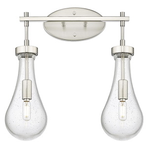 Owego - 2 Light Glass Bath Vanity-16.88 Inch Tall and 16.63 Inch Wide - 1423965