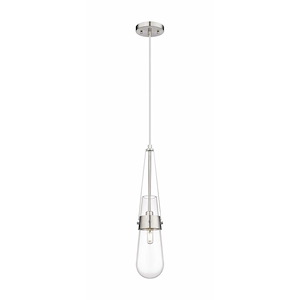 Milan - 1 Light Pendant In Art Deco Style-20.63 Inches Tall and 4.38 Inches Wide - 1291984
