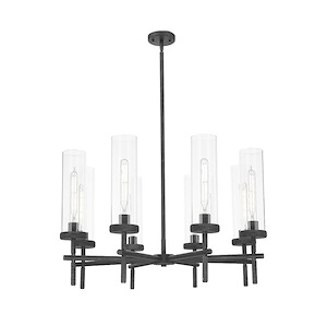 Lincoln - 8 Light Stem Hung Chandelier-19.5 Inch Tall and 32 Inch Wide - 1373979