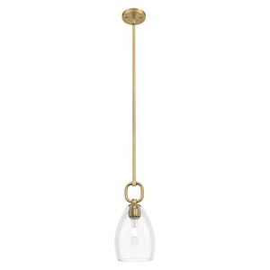 Hudson - 1 Light Stem Hung Mini-Pendant-5.88 Inch Wide and 12.38 Inch Tall - 1372679