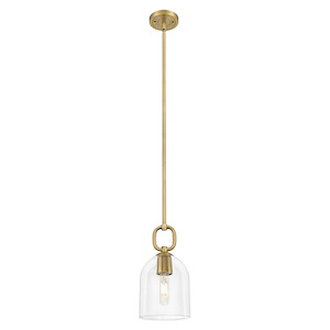Hudson - 1 Light Stem Hung Mini-Pendant-6 Inch Wide and 11.63 Inch Tall - 1372681