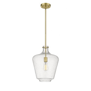 Norwalk - 1 Light Stem Hung Mini Pendant In Industrial Style-16.25 Inches Tall and 12 Inches Wide - 1289388