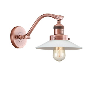 Halophane - 1 Light Adjustable Wall Sconce-11.5 Inch Tall and 8.5 Inch Wide - 1423983