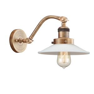 Halophane - 1 Light Adjustable Wall Sconce-11.5 Inch Tall and 8.5 Inch Wide - 1424124