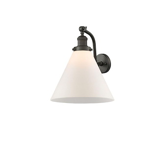 Cone - 1 Light Wall Sconce In Industrial Style-14 Inches Tall and 12 Inches Wide - 1289390