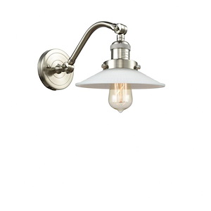 Halophane - 1 Light Adjustable Wall Sconce-11.5 Inch Tall and 8.5 Inch Wide - 1424043