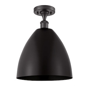 Ballston Cone - 1 Light Semi-Flush Mount In Industrial Style-14.75 Inches Tall and 12 Inches Wide - 1051474