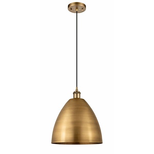 Ballston Cone - 1 Light Mini Dome Pendant In Industrial Style-14.75 Inches Tall and 12 Inches Wide - 1051472