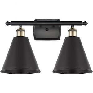 Ballston Cone - 2 Light Bath Vanity In Industrial Style-11.25 Inches Tall and 18 Inches Wide - 1425290