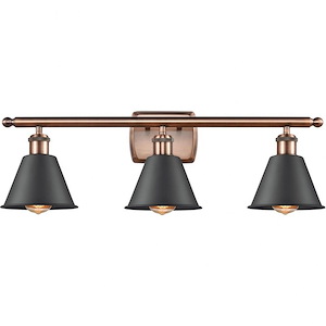 Smithfield - 3 Light Bath Vanity In Industrial Style-10.5 Inches Tall and 26 Inches Wide - 1094135
