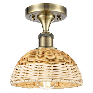 Bristol Natural II - 1 Light Semi-Flush Mount-8.75 Inch Tall and 7.5 Inch Wide - 1387662