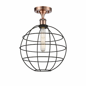 Lake Placid - 1 Light Semi-Flush Mount In Industrial Style-16 Inches Tall and 12 Inches Wide - 1316734