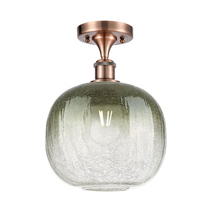 Brookhaven Sphere - 1 Light Semi-Flush Mount-13 Inch Tall and 10.5 Inch Wide - 1387652