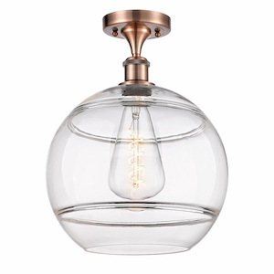 Rochester - 1 Light Semi-Flush Mount In Industrial Style-14.63 Inches Tall and 12 Inches Wide - 1329972