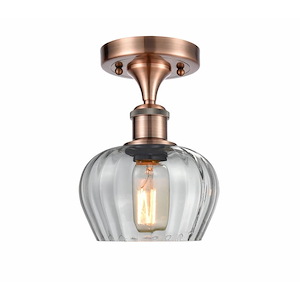 Fenton - 1 Light Semi-Flush Mount-8.75 Inch Tall and 6.5 Inch Wide - 1424294
