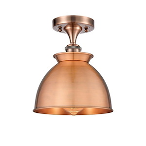 Bare Bulb - 1 Light Semi-Flush Mount-5.5 Inch Tall and 4.5 Inch Wide - 1424302