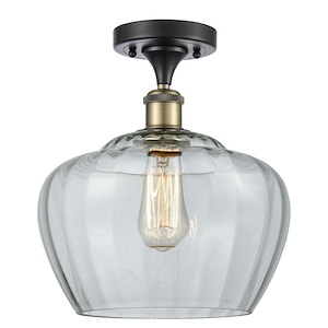 Fenton - 1 Light Semi-Flush Mount In Industrial Style-13 Inches Tall and 11 Inches Wide - 1289459