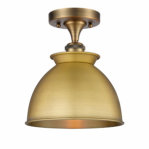 Bare Bulb - 1 Light Semi-Flush Mount-5.5 Inch Tall and 4.5 Inch Wide - 1424325