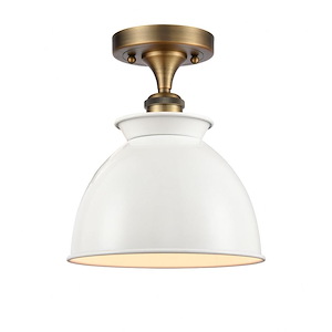 Adirondack - 1 Light Semi-Flush Mount-9.75 Inch Tall and 8.25 Inch Wide - 1424326