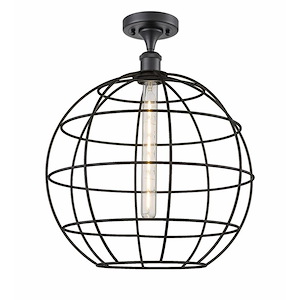 Lake Placid - 1 Light Semi-Flush Mount In Industrial Style-19.75 Inches Tall and 16 Inches Wide - 1292005