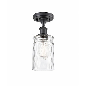 Candor - 1 Light Semi-Flush Mount In Industrial Style-13 Inches Tall and 4.75 Inches Wide - 1289458