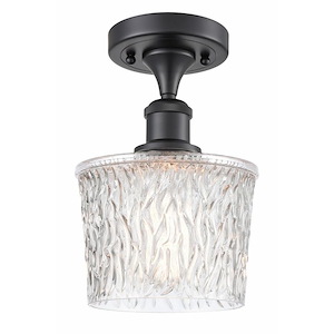 Niagra - 1 Light Semi-Flush Mount In Industrial Style-11 Inches Tall and 6.5 Inches Wide - 1289426