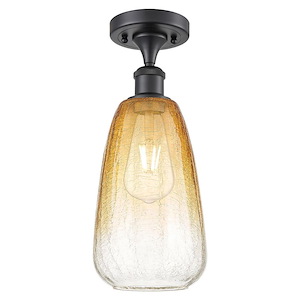 Brookhaven Almond - 1 Light Semi-Flush Mount-14 Inch Tall and 6 Inch Wide - 1387695