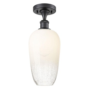 Brookhaven Flute - 1 Light Semi-Flush Mount-16 Inch Tall and 7 Inch Wide - 1387658