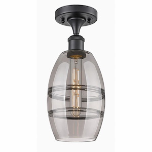 Vaz - 1 Light Semi-Flush Mount In Industrial Style-9.38 Inches Tall and 5.88 Inches Wide - 1330038