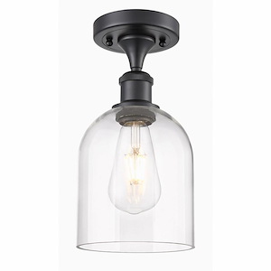 Bella - 1 Light Semi-Flush Mount In Industrial Style-10.75 Inches Tall and 5.5 Inches Wide - 1329973