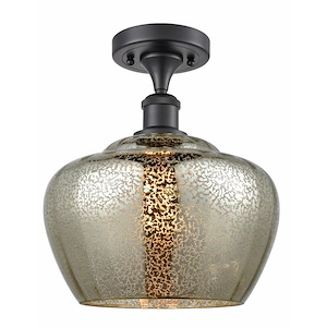 Fenton - 1 Light Semi-Flush Mount In Industrial Style-13 Inches Tall and 11 Inches Wide - 1289459