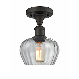 Fenton - 1 Light Semi-Flush Mount-8.75 Inch Tall and 6.5 Inch Wide - 1424411