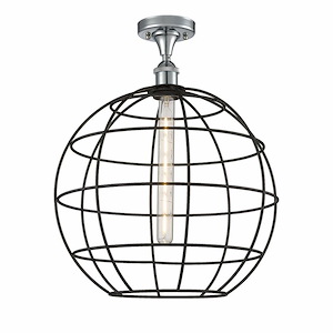 Lake Placid - 1 Light Semi-Flush Mount In Industrial Style-19.25 Inches Tall and 16 Inches Wide - 1316751