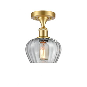 Fenton - 1 Light Semi-Flush Mount-8.75 Inch Tall and 6.5 Inch Wide - 1424352