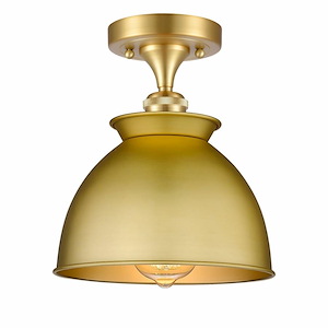 Bare Bulb - 1 Light Semi-Flush Mount-5.5 Inch Tall and 4.5 Inch Wide - 1426747